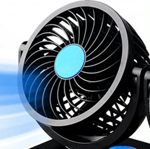 APT AG890 Dvojitý ventilátor do auta černý