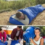 APT BQ26E Turistický spací pytel 200 cm, světle modrý