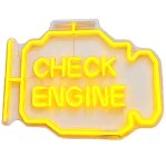 APT ZD135 LED dekorace ve tvaru motoru s nápisem CHECK ENGINE