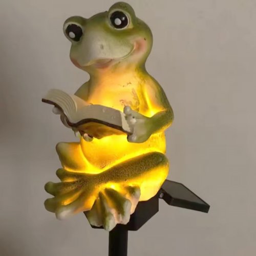 APT ZD50W Záhradná solárna lampa žaba