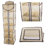 Verk 01335 Závesný organizér s 5 priehradkami fóliami 30x30x100cm béžová