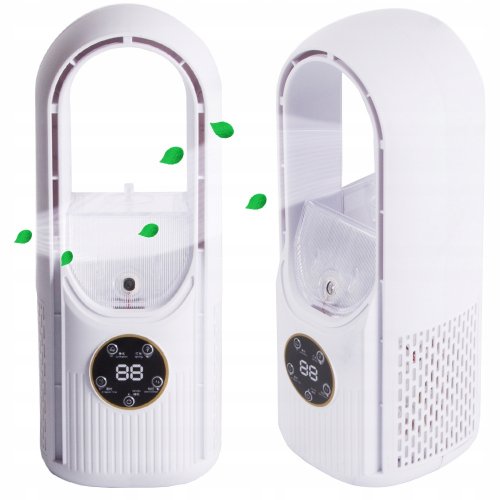 Verk 16032 Stolový ventilátor s LED svetlom biely