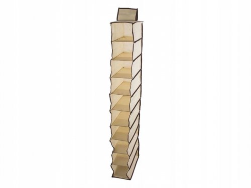 Verk 01337 Závesný organizér s 10 priehradkami 30x15x120cm béžová