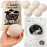 Ruhhy 25704 Vlněné koule do sušičky prádla 6 ks