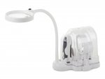 Verk 09112 LED lupa s vyměnitelnými čočkami 2v1 bílá