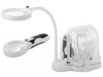 Verk 09112 LED lupa s vyměnitelnými čočkami 2v1 bílá