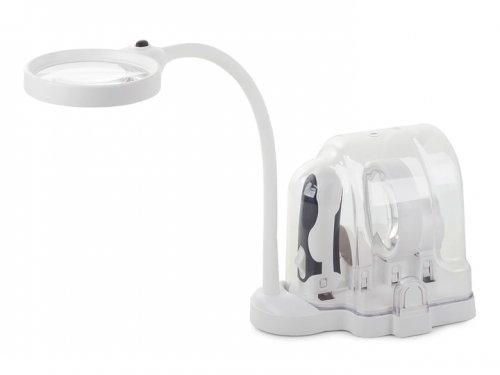 Verk 09112 LED lupa s vyměnitelnými čočkami 2v1 bílá