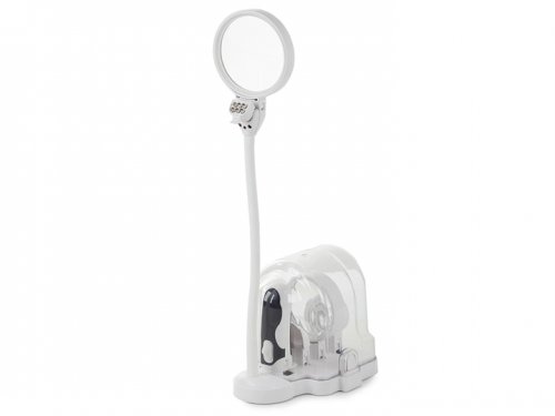 Verk 09112 LED lupa s vyměnitelnými čočkami 2v1 bílá