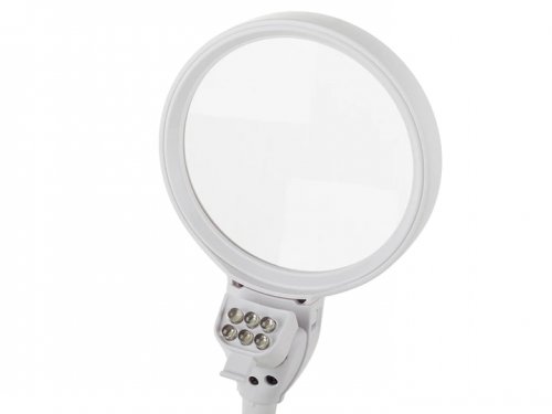 Verk 09112 LED lupa s vyměnitelnými čočkami 2v1 bílá