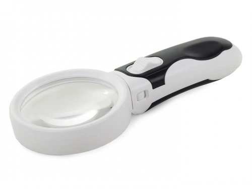 Verk 09112 LED lupa s vyměnitelnými čočkami 2v1 bílá