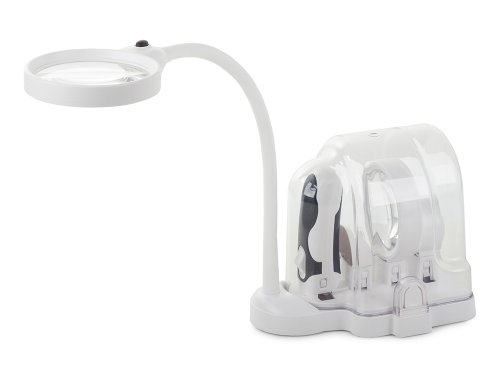 Verk 09112 LED lupa s vyměnitelnými čočkami 2v1 bílá