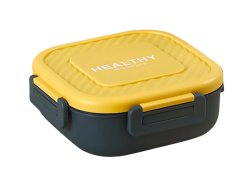Verk 07327 Svačinový box s přihrádkami a příborem 1300 ml, zelenožlutá 