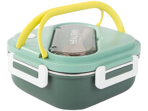 Verk 07332 Svačinový box s přihrádkami a příborem 1000 ml, růžový