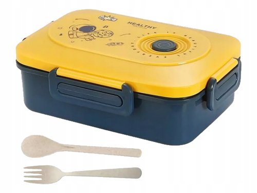 Verk 07326 Svačinový box s přihrádkami a příborem 1500 ml, bílý