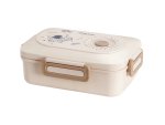 Verk 07326 Svačinový box s přihrádkami a příborem 1500 ml, růžový
