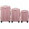 Wings KESTREL KST01 Sada 3 Cestovních kufrů skořepinové, S/M/L světle růžová