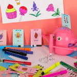 KIK KX3146 Edukativní robot pro děti - Nauka kreslení a angličtiny, růžový