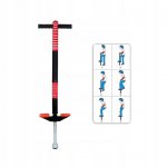 KIK KX3134 Skákací tyč Pogo, do 40 kg, červená