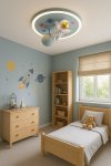 KIK KX3167 LED stmievateľné detské stropné svietidlo, 55 W, astronaut