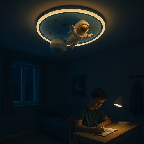 KIK KX3167 LED stmievateľné detské stropné svietidlo, 55 W, astronaut