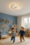 KIK KX3175 LED Stmívatelné dětské stropní svítidlo LED, 40W, měsíc