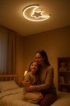 KIK KX3175 LED stmievateľné detské stropné svietidlo LED, 40W, Moon