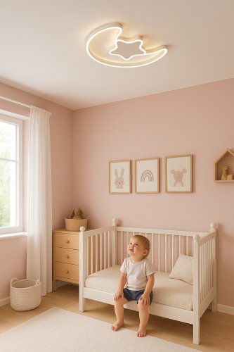 KIK KX3175 LED Stmívatelné dětské stropní svítidlo LED, 40W, měsíc