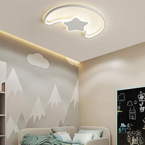 KIK KX3175 LED Stmívatelné dětské stropní svítidlo LED, 40W, měsíc
