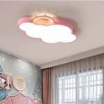 KIK KX3165 LED stmievateľné detské stropné LED svietidlo, 30 W, ružový oblak