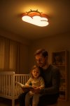 KIK KX3165 LED stmievateľné detské stropné LED svietidlo, 30 W, ružový oblak