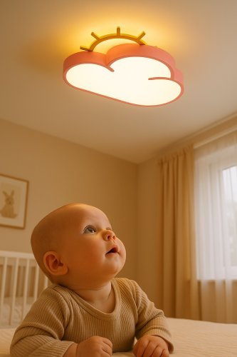 KIK KX3165 LED stmievateľné detské stropné LED svietidlo, 30 W, ružový oblak