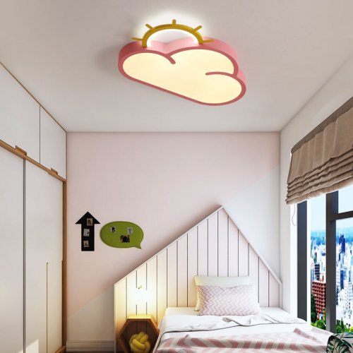 KIK KX3165 LED stmievateľné detské stropné LED svietidlo, 30 W, ružový oblak