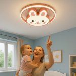 KIK KX3169 Stmievateľné detské stropné svietidlo LED, 60 W, králik