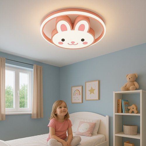 KIK KX3169 Stmievateľné detské stropné svietidlo LED, 60 W, králik