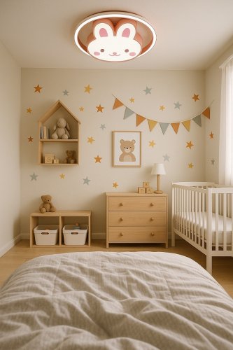 KIK KX3169 Stmievateľné detské stropné svietidlo LED, 60 W, králik