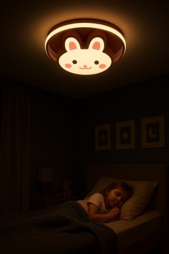 KIK KX3169 Stmievateľné detské stropné svietidlo LED, 60 W, králik