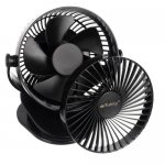 Ruhhy 25567 Ventilátor s klipem USB, 1200 mAh, USB-C, černý