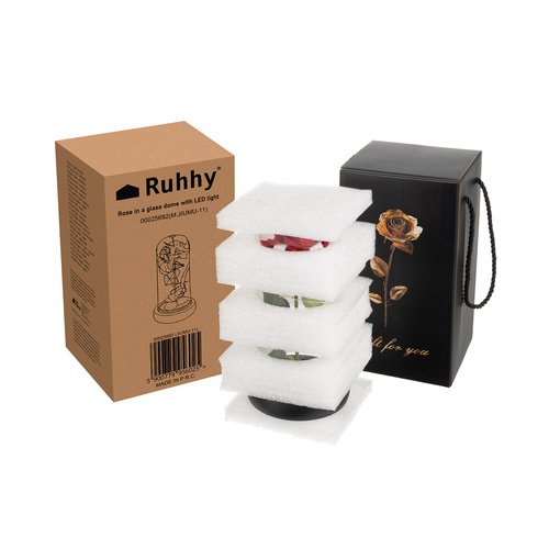 Ruhhy 25682 LED ruža v sklenenej váze