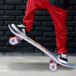 MalPlay Pennyboard se svítícími LED kolečky a držákem 66 x 17,5 cm