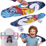 MalPlay Pennyboard se svítícími LED kolečky a držákem 66 x 17,5 cm