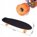 MalPlay Pennyboard se svítícími LED kolečky 68,5 x 20 cm, duhový potisk