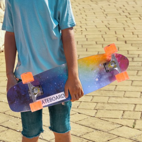 MalPlay Pennyboard se svítícími LED kolečky 68,5 x 20 cm, duhový potisk