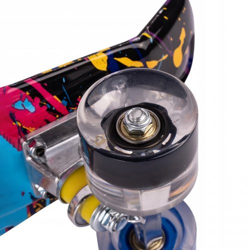 MalPlay Pennyboard se svítícími LED kolečky 56 cm, ABEC-7, Graffity