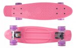 MalPlay Pennyboard se svítícími LED kolečky 56 cm, světle růžový