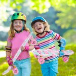 MalPlay Pennyboard se svítícími LED kolečky 56 cm, květiny