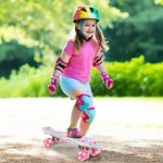 MalPlay Pennyboard se svítícími LED kolečky 56 cm, květiny