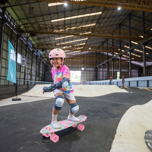 MalPlay Pennyboard se svítícími LED kolečky 56 cm, květiny