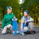 MalPlay Pennyboard se svítícími LED kolečky 56 cm, modrý