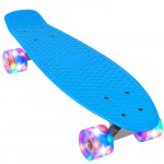 MalPlay Pennyboard se svítícími LED kolečky 56 cm, modrý