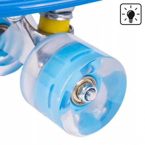 MalPlay Pennyboard se svítícími LED kolečky 56 cm, modrý